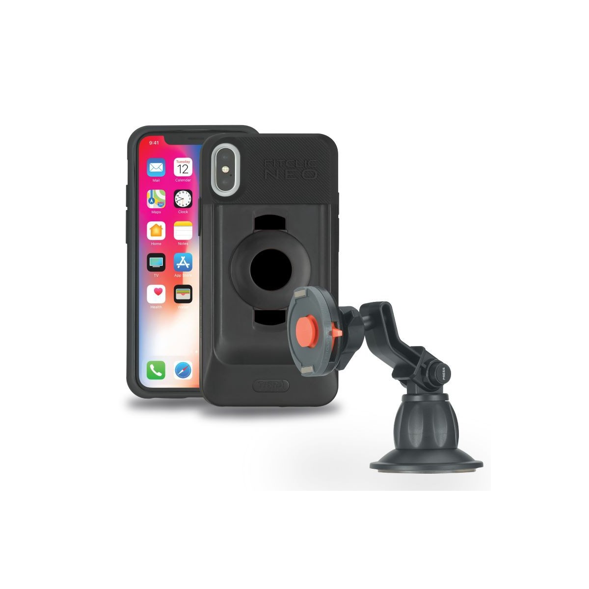 Tigra Sport FitClic Neo Kit Car Windscreen Mount for iPhone X XS