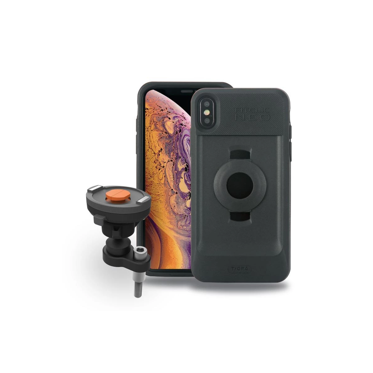 Tigra Sport - FitClic Neo Motorcycle Pin Mount Kit for iPhone XS MAX