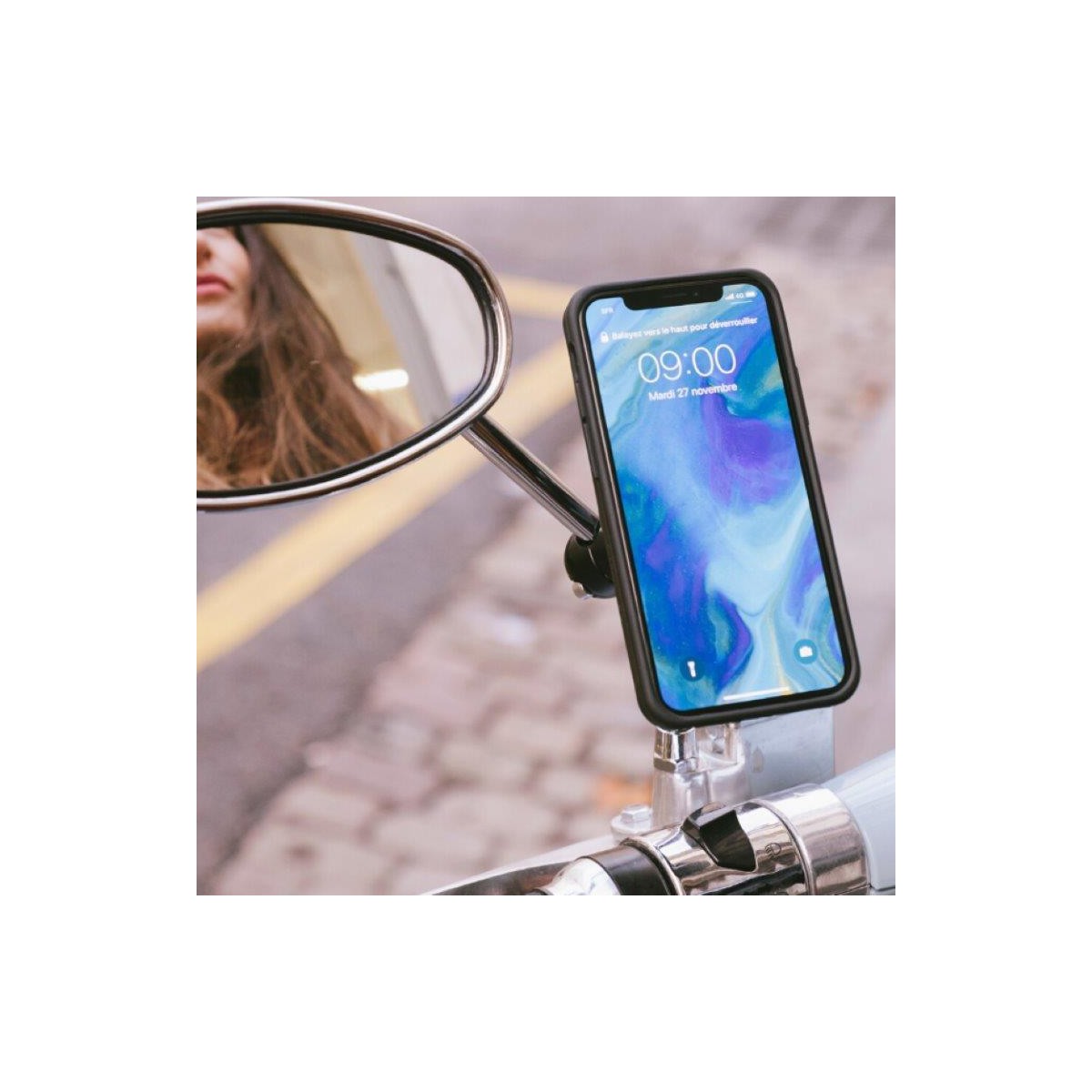 KTUEOV Support Telephone Moto Etanche, 360° Rotation Support Smartphone  Velo Scooter Anti Vibration Sacoche Velo Guidon avec Ecran Tactile,  Universel Porte Telephone Moto VTT pour 4,0-7,0 Smartphone : :  Sports et Loisirs